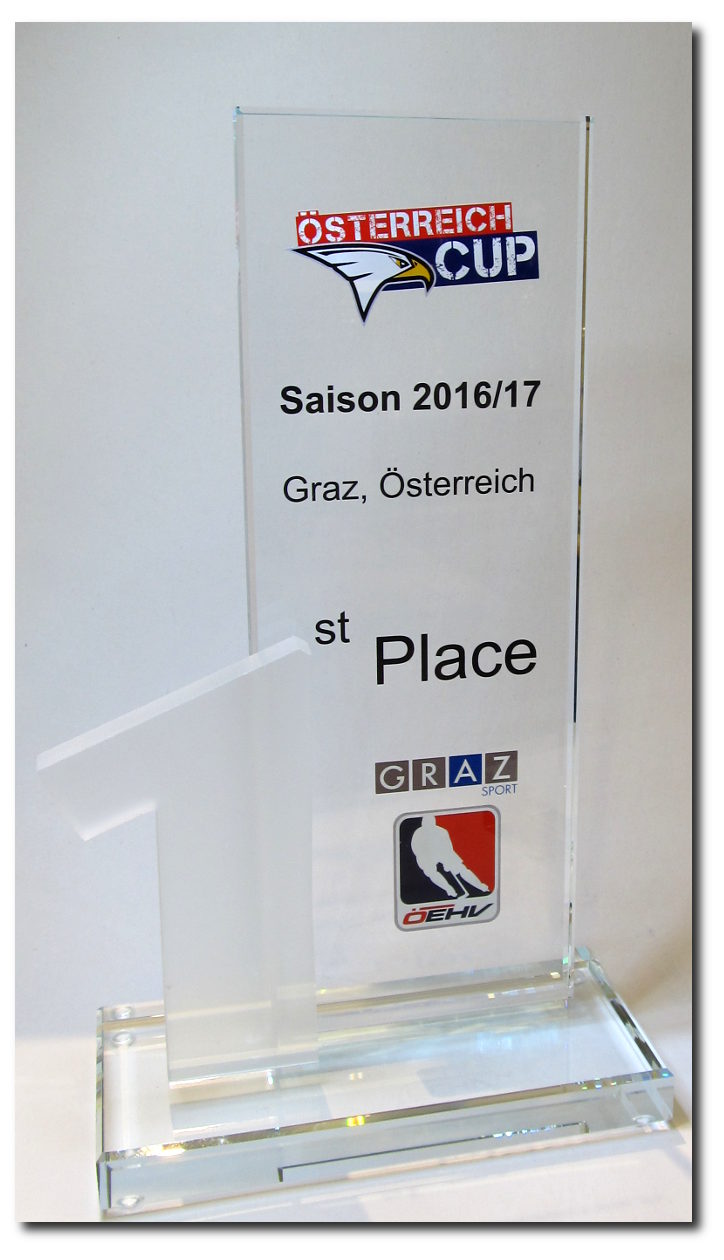 Glaspokal mit UV-Druck Glaspokal mit UV-Druck