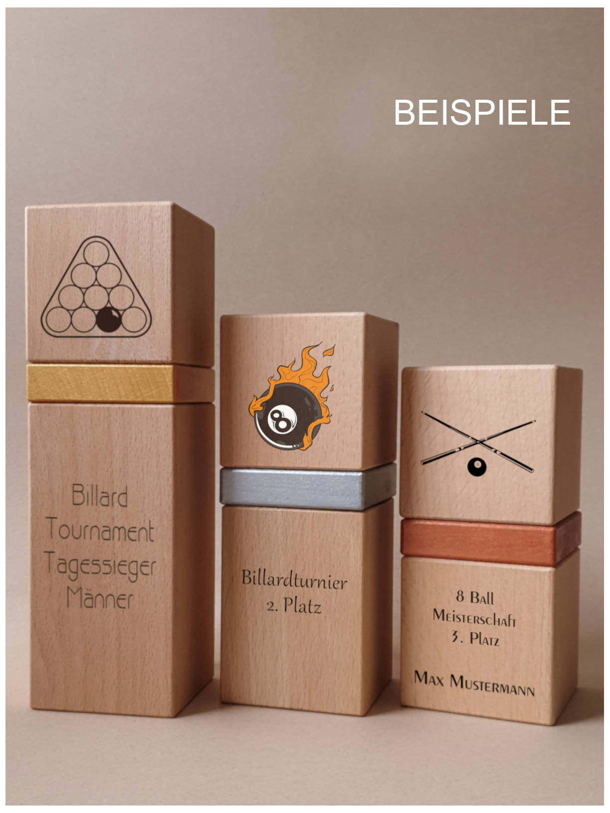 Holztrophäe Graphit Holztrophäe Graphit