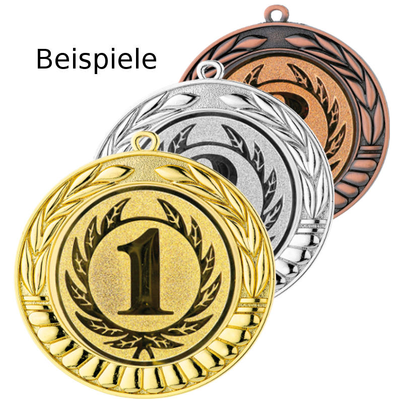 Medaille mit farbigem UV-Druck auf weisser Ronde Medaille mit farbigem UV-Druck auf weisser Ronde