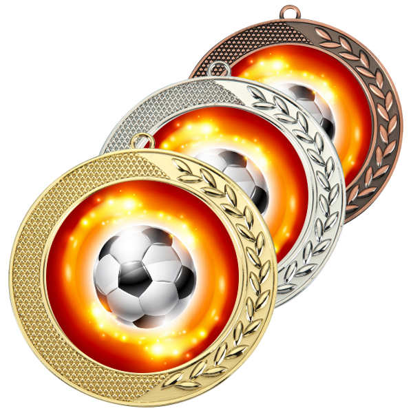 Medaille mit farbigem UV-Druck auf weisser Ronde Medaille mit farbigem UV-Druck auf weisser Ronde