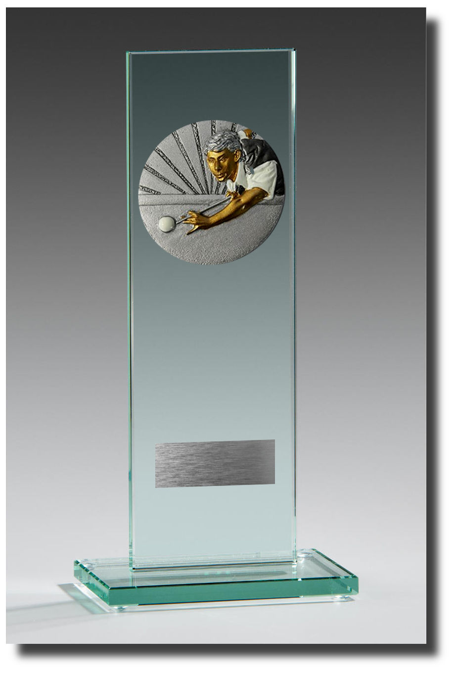 Glastroph�e Rechteck-green-Billard