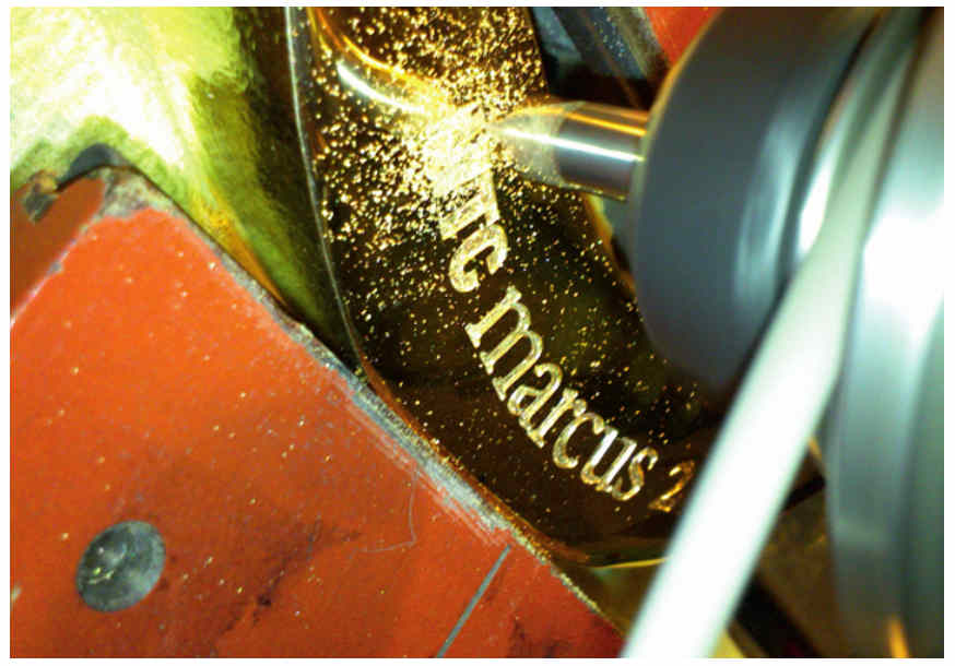 Sonderanfertigung Metalltrophäe ÖAMTC Marcus Award, Gravur Sonderanfertigung Metalltrophäe ÖAMTC Marcus Award, Gravur