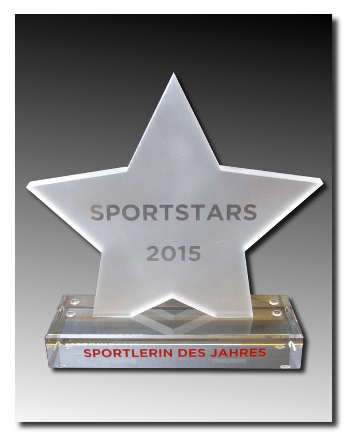 Glaspokale mit Gravur, Glastroph&auml;en, Glasawards, 3D Foto Glasgravur, Pokale:  Sportstars