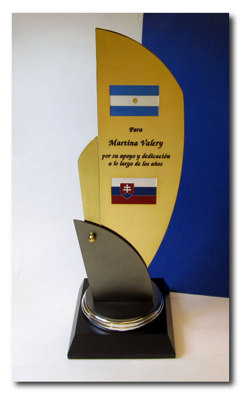 Vergoldete Metalltroph�e