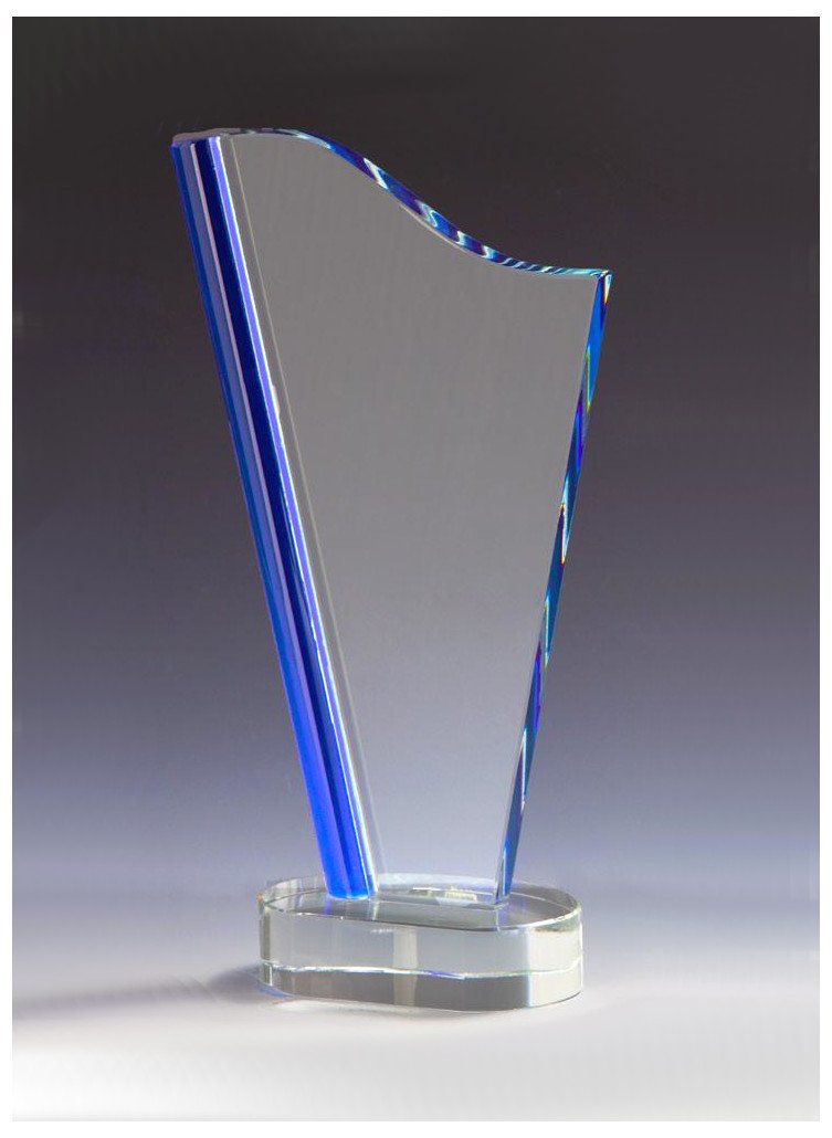 Glaspokale mit Gravur, Glastroph&auml;en, Glasawards, 3D Foto Glasgravur, Pokale:  Glaspokal Karibik