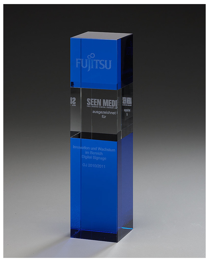 Glasaward Cubix-Blau Glasaward Cubix-Blau