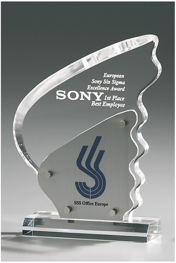 Glaspokale mit Gravur, Glastroph&auml;en, Glasawards, 3D Foto Glasgravur, Pokale:  Acryltroph�e Boston