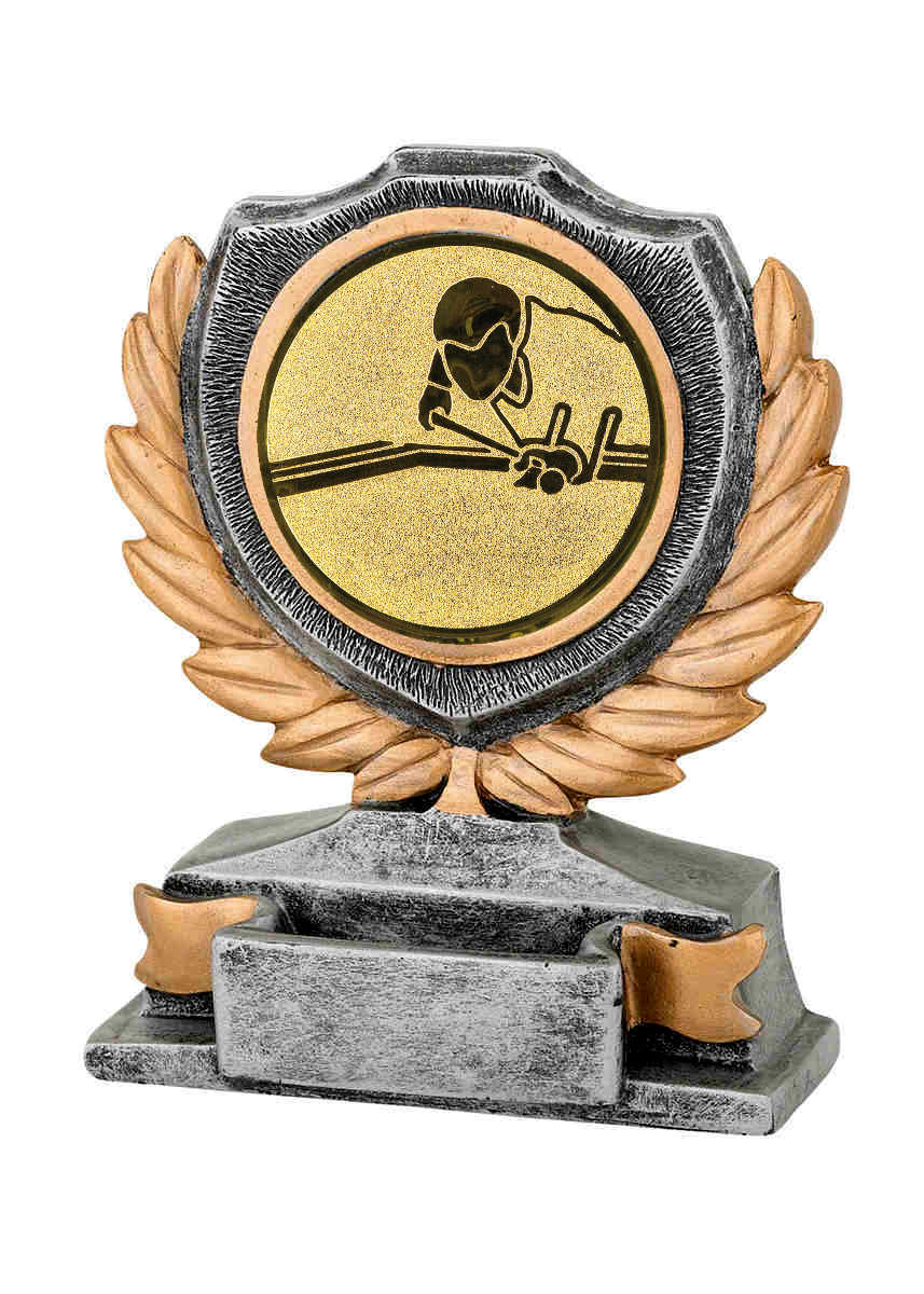 Glaspokale mit Gravur, Glastroph&auml;en, Glasawards, 3D Foto Glasgravur, Pokale:  Billardtroph�e SP.25