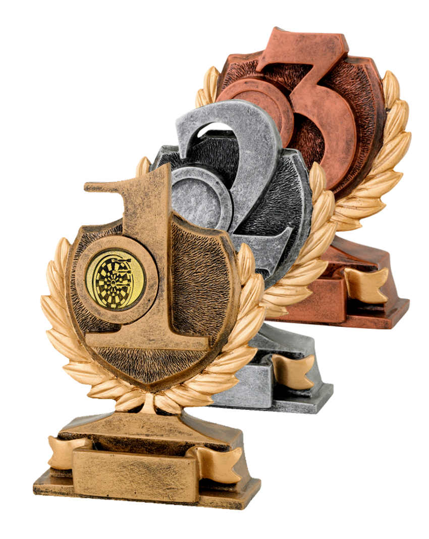 Glaspokale mit Gravur, Glastroph&auml;en, Glasawards, 3D Foto Glasgravur, Pokale:  Darttroph�e SP.23