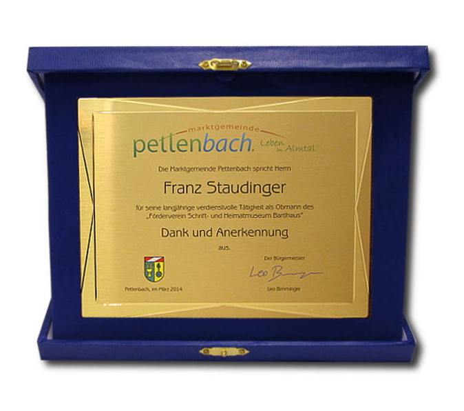 Glaspokale mit Gravur, Glastroph&auml;en, Glasawards, 3D Foto Glasgravur, Pokale:  Ehrentafel-Ravenna-gold