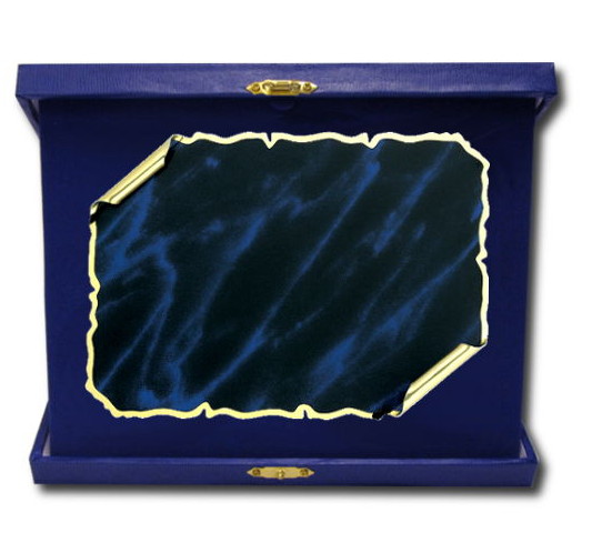 Glaspokale mit Gravur, Glastroph&auml;en, Glasawards, 3D Foto Glasgravur, Pokale:  Ehrentafel-Urkunde-blau