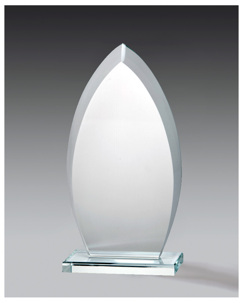 Glaspokale mit Gravur, Glastroph&auml;en, Glasawards, 3D Foto Glasgravur, Pokale:  Glaspokal Lilie