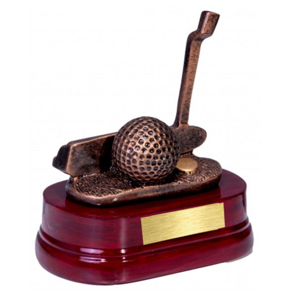 Glaspokale mit Gravur, Glastroph&auml;en, Glasawards, 3D Foto Glasgravur, Pokale:  Golftroph�e G.17-Putter