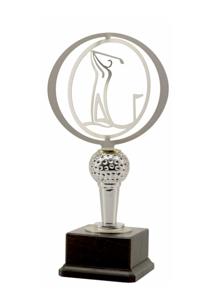 Glaspokale mit Gravur, Glastroph&auml;en, Glasawards, 3D Foto Glasgravur, Pokale:  Golftroph�e New Castle