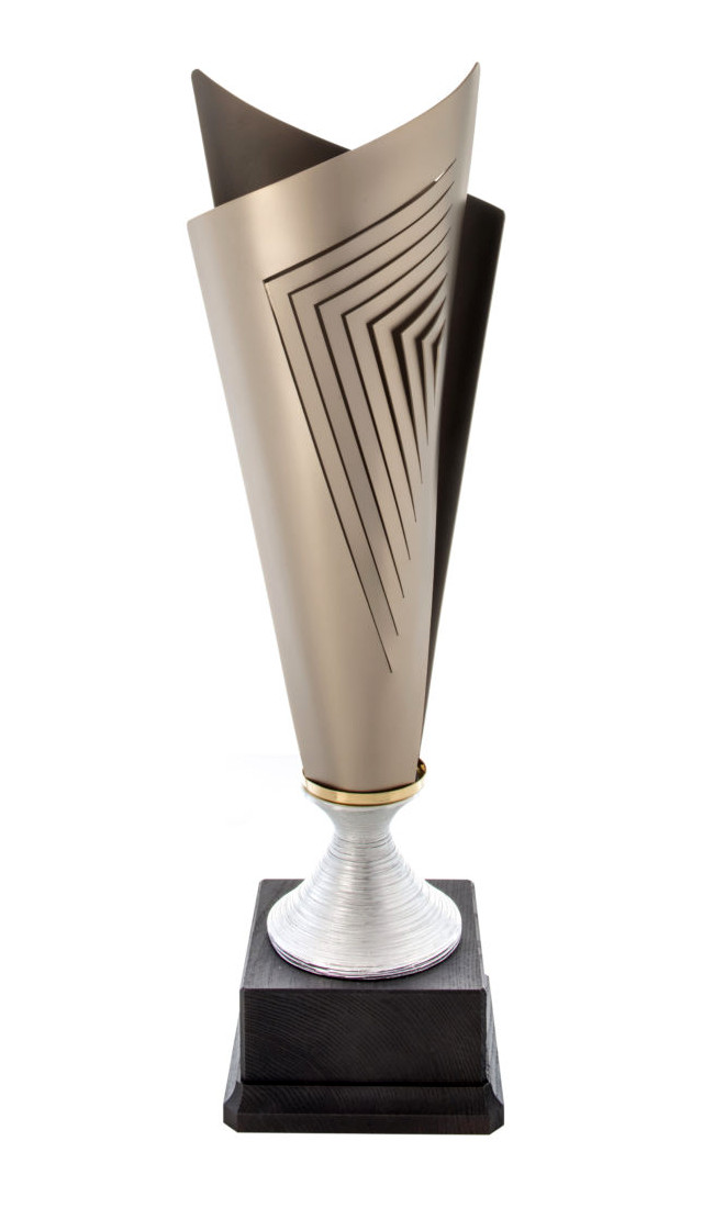 Glaspokale mit Gravur, Glastroph&auml;en, Glasawards, 3D Foto Glasgravur, Pokale:  moderner Pokal - Twister