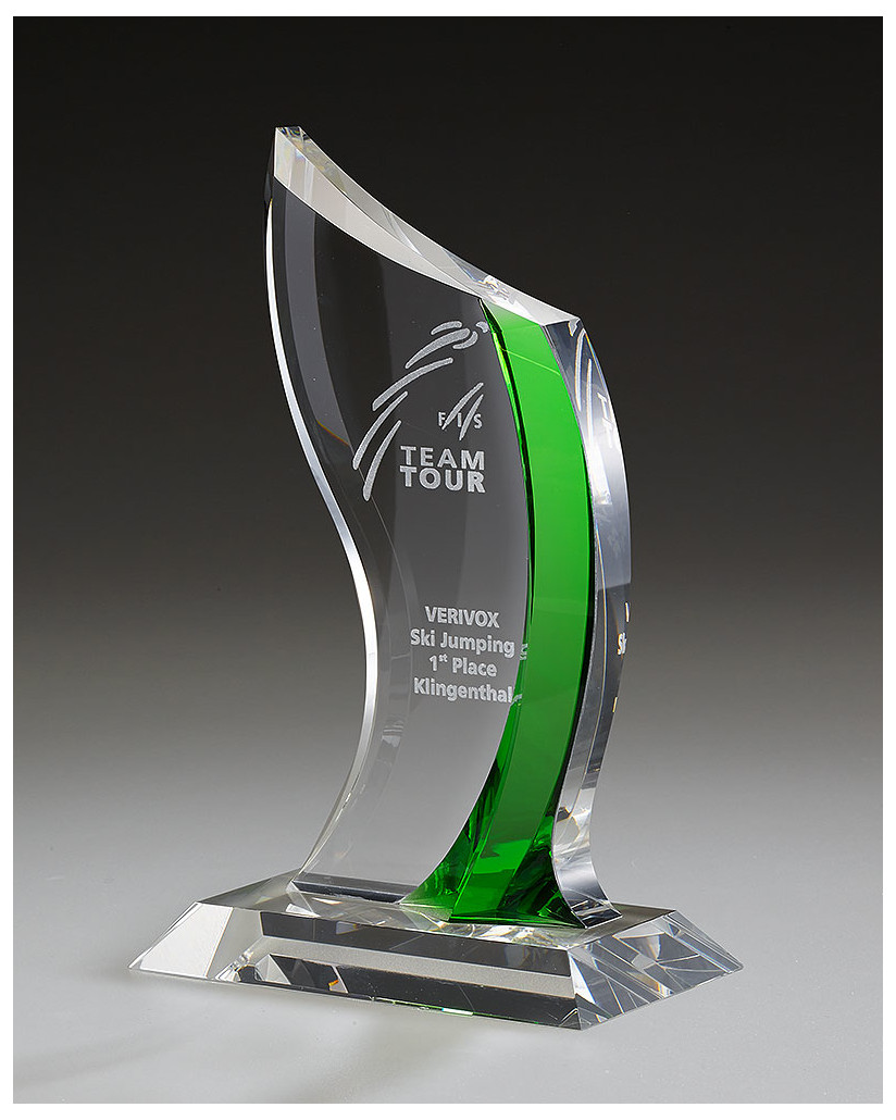 Glaspokale mit Gravur, Glastroph&auml;en, Glasawards, 3D Foto Glasgravur, Pokale:  Glaspokal Potomac