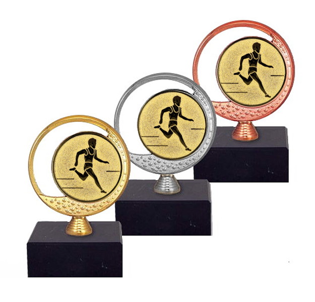 Glaspokale mit Gravur, Glastroph&auml;en, Glasawards, 3D Foto Glasgravur, Pokale:  Emblemhalter SP.13-Laufen