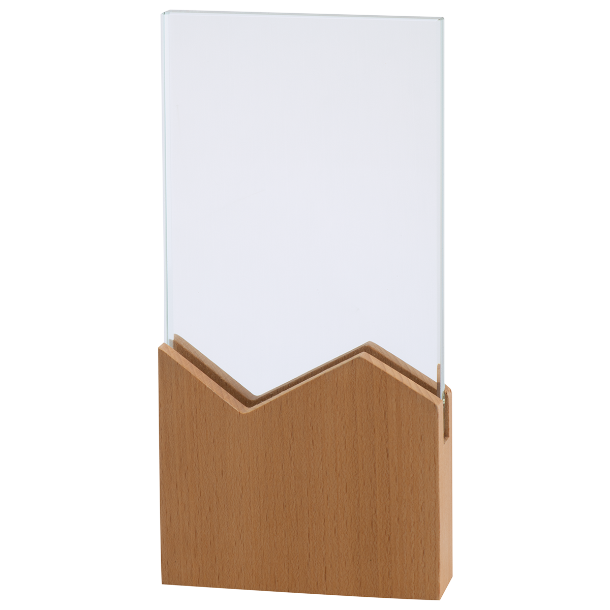 Glaspokale mit Gravur, Glastroph&auml;en, Glasawards, 3D Foto Glasgravur, Pokale:  Holz-Glas-Award Tundra