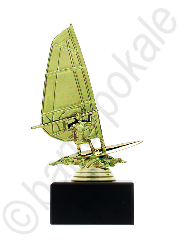 Glaspokale mit Gravur, Glastroph&auml;en, Glasawards, 3D Foto Glasgravur, Pokale:  Wassersporttroph�e W.2-windsurfer